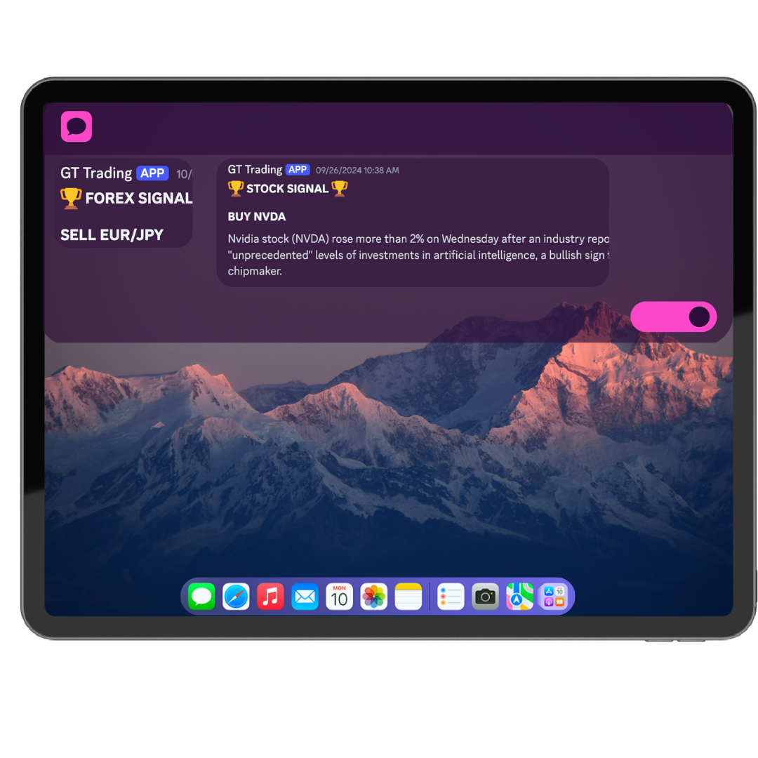 GT Trading Discord Ipad Notifications